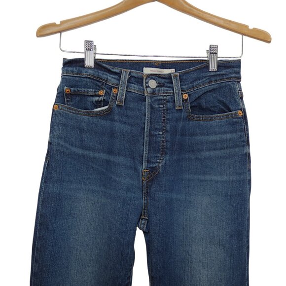 Levi’s Wedgie Straight Jeans Medium Indigo Wash 27 - Picture 4 of 11